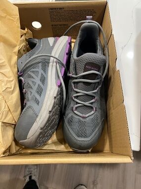 Red Wing Shoes Gray Athletic Sneaker with Purple Accents
